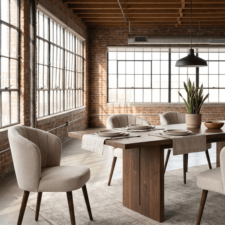 LYDIA Set of 2 Modern Upholstered Dining Chairs Barrel Back Design