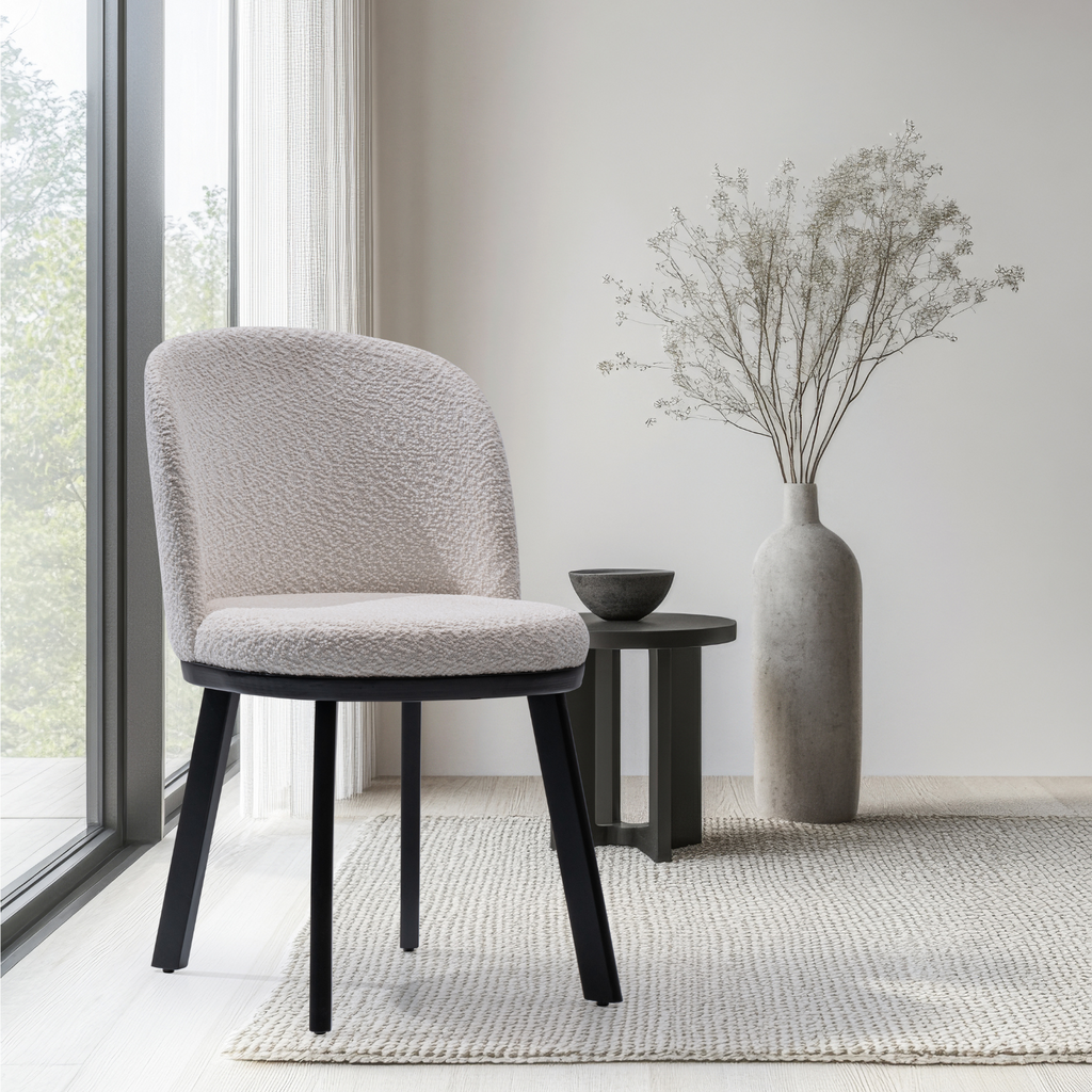 ORERO Dining Chair Bouclé Upholstered Modern Chair with