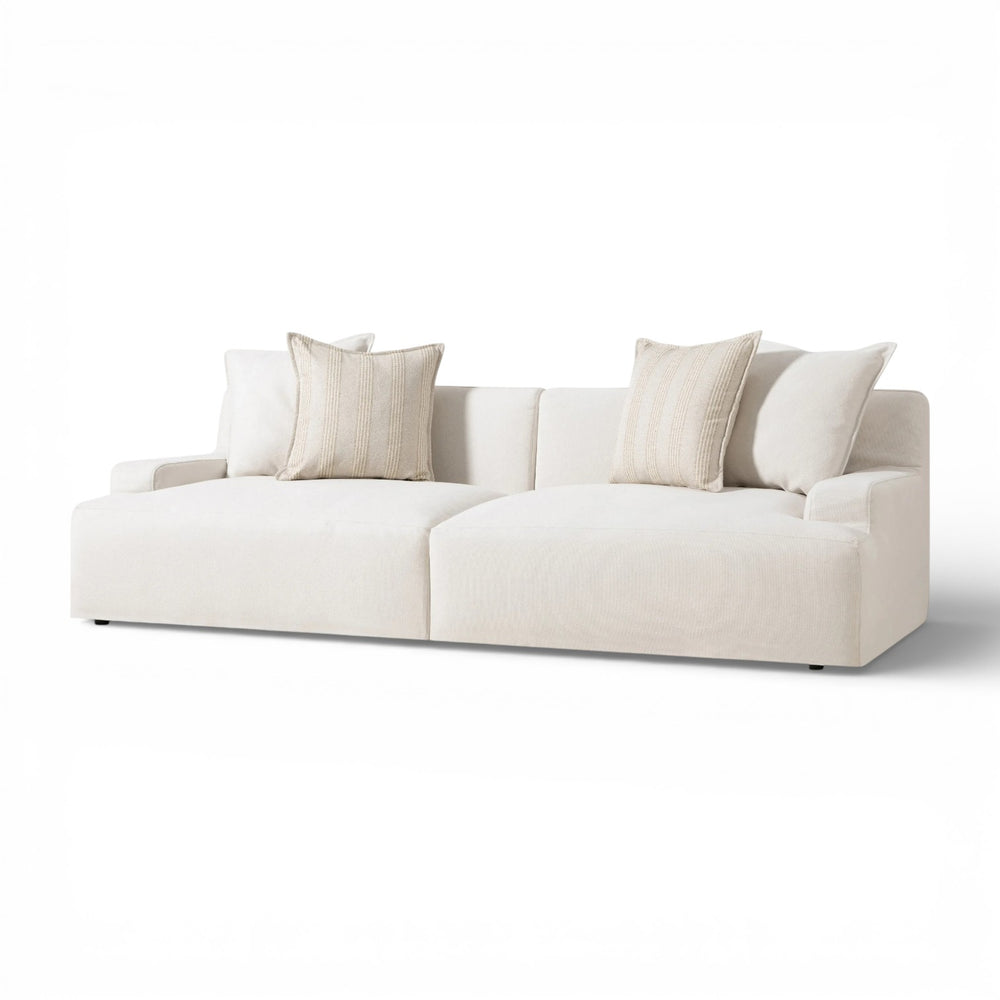 LARUEL Premium Blend of Linen and Cotton Upholstered Sofa with Plush Down Cushions main image