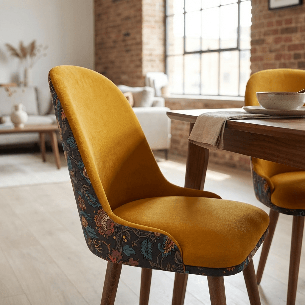 PAISLEY Set of 2 Upholstered Dining Chairs High Back Design Performanc –  Melagio Furniture Store, image size:1024x1024