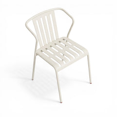 ALTO PARI Premium All-Weather Outdoor Stacking Dining chair (Set of 2) (Traffic White)
