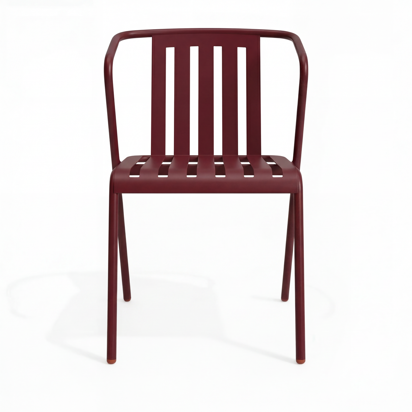 ALTO PARI Premium All-Weather Outdoor Stacking Dining chair (Set of 2) (Wine Red)