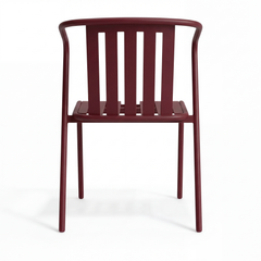 ALTO PARI Premium All-Weather Outdoor Stacking Dining chair (Set of 2) (Wine Red)