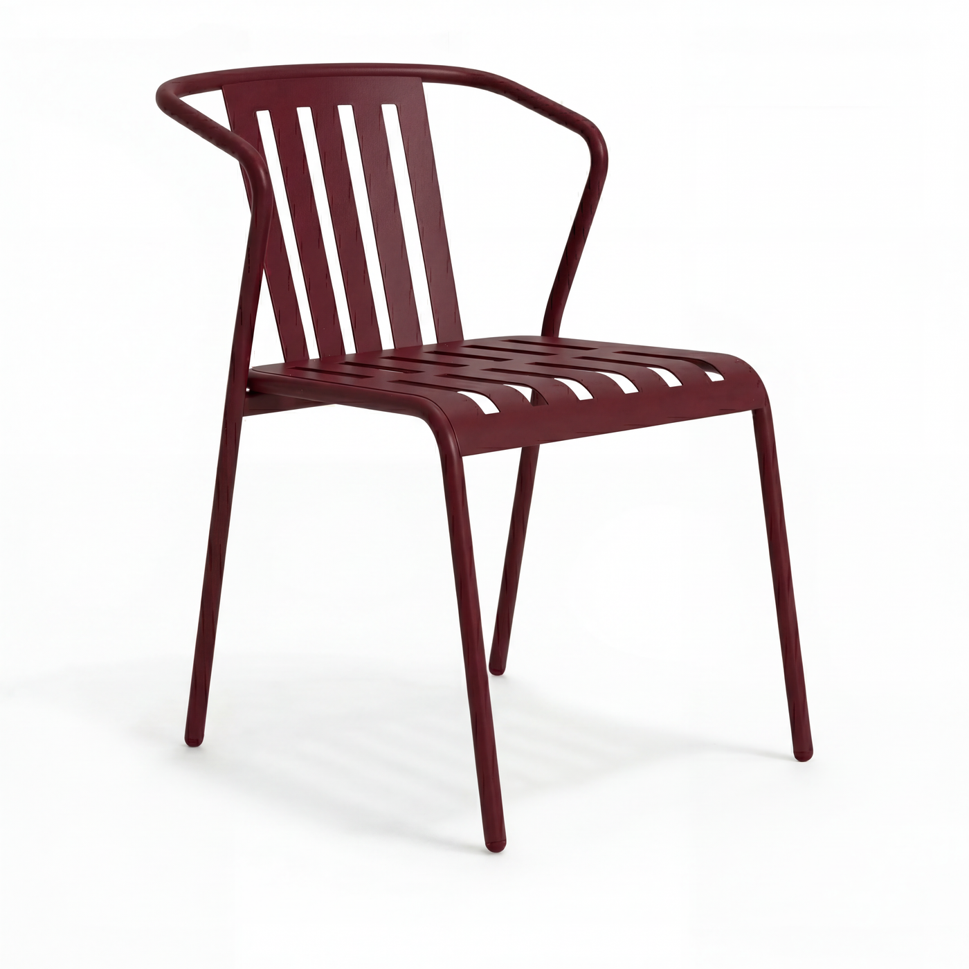 ALTO PARI Premium All-Weather Outdoor Stacking Dining chair (Set of 2) (Wine Red)