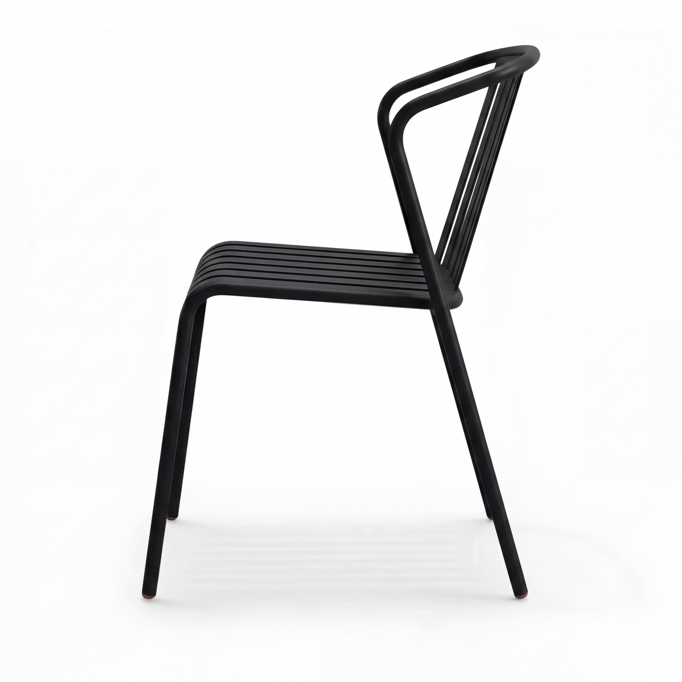 ALTO PARI Premium All-Weather Outdoor Stacking Dining chair (Set of 2) (Jet Black)