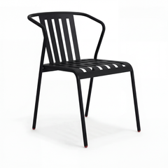 ALTO PARI Premium All-Weather Outdoor Stacking Dining chair (Set of 2) (Jet Black)