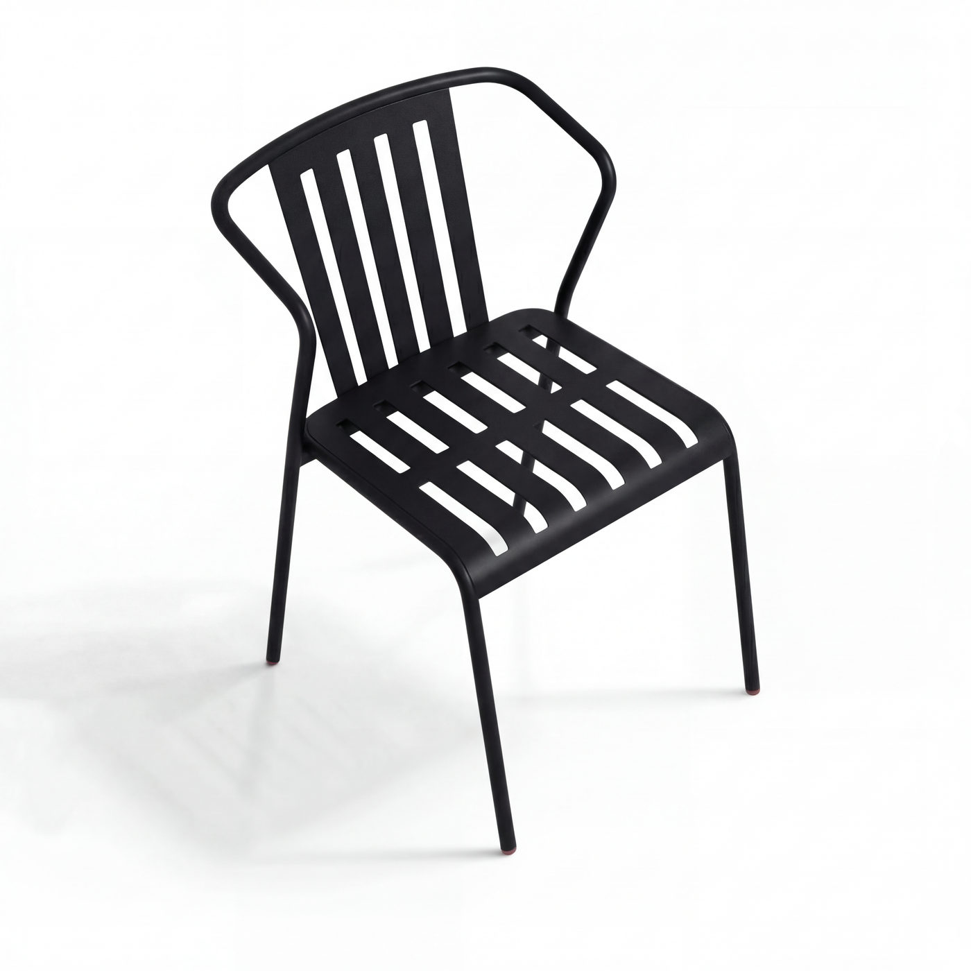 ALTO PARI Premium All-Weather Outdoor Stacking Dining chair (Set of 2) (Jet Black)
