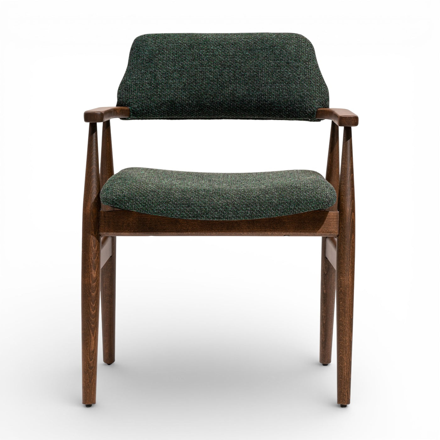 AREZZO Transitional Dining Chair Performance Fabric Upholstery Curved Design Solid Wood Frame