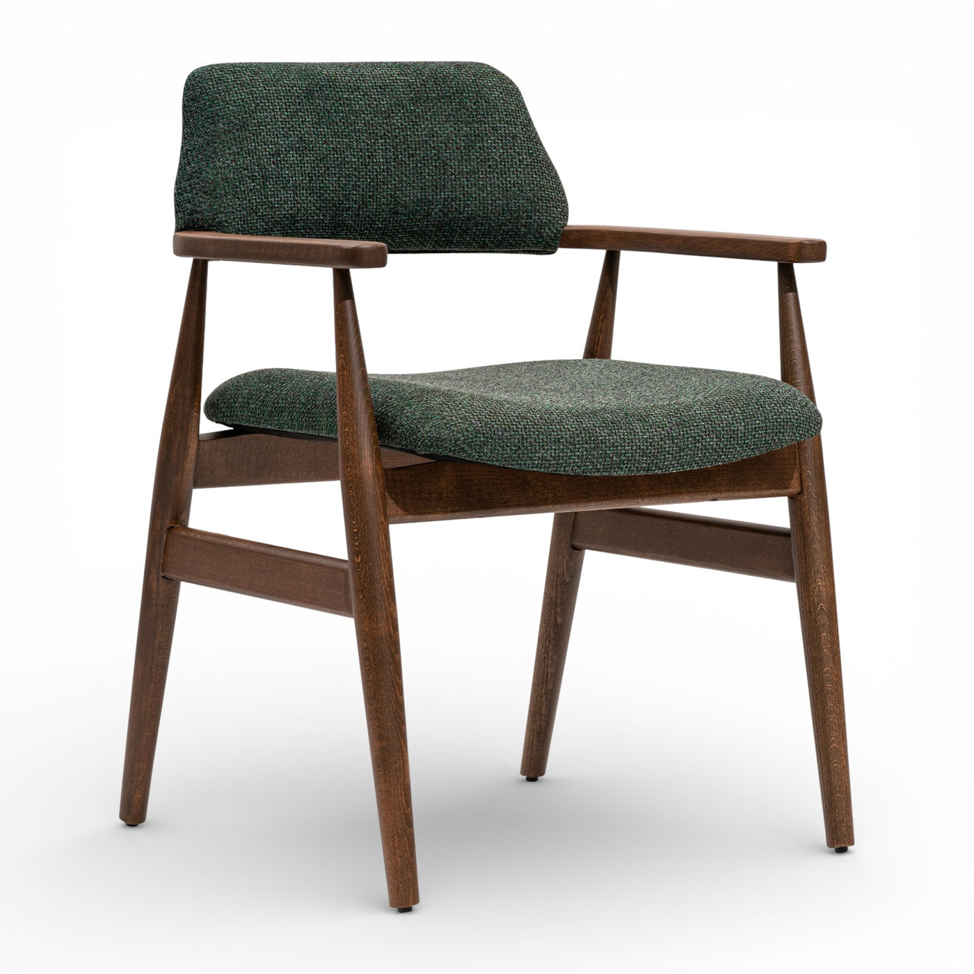 AREZZO Transitional Dining Chair Performance Fabric Upholstery Curved Design Solid Wood Frame