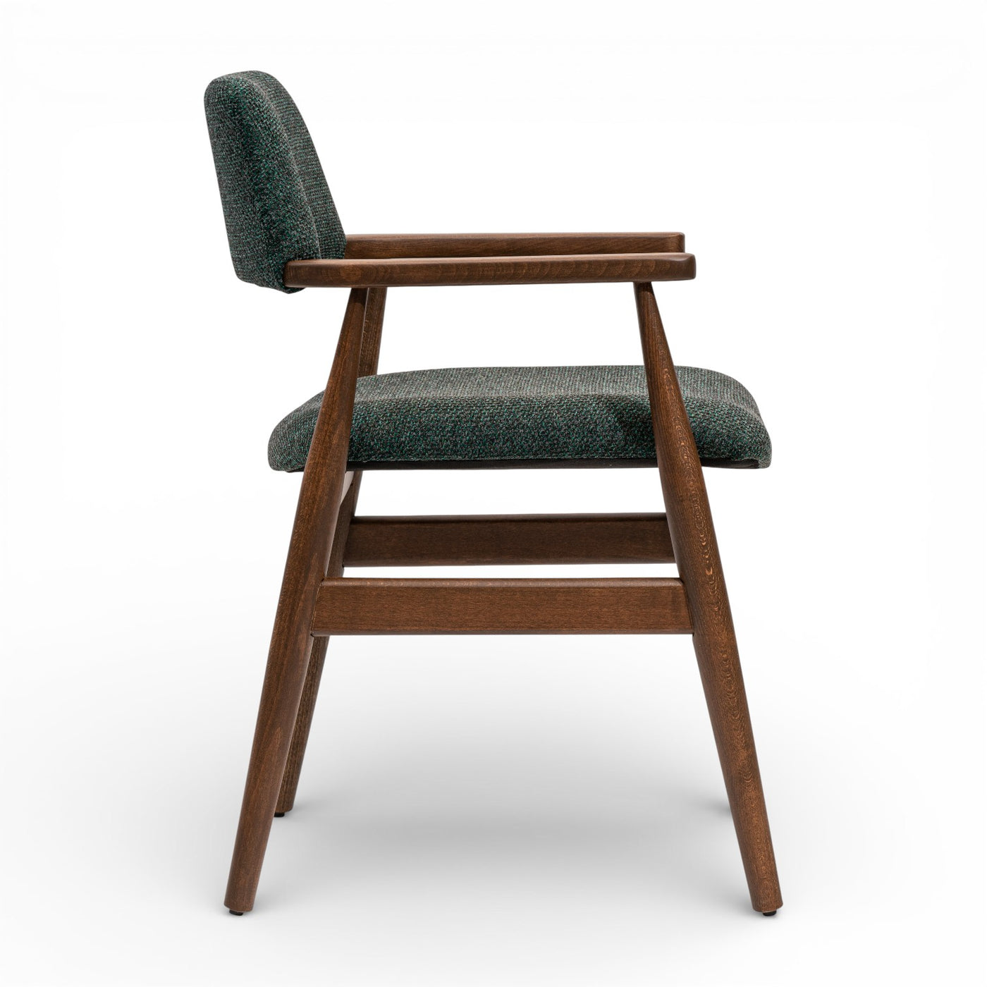 AREZZO Transitional Dining Chair Performance Fabric Upholstery Curved Design Solid Wood Frame