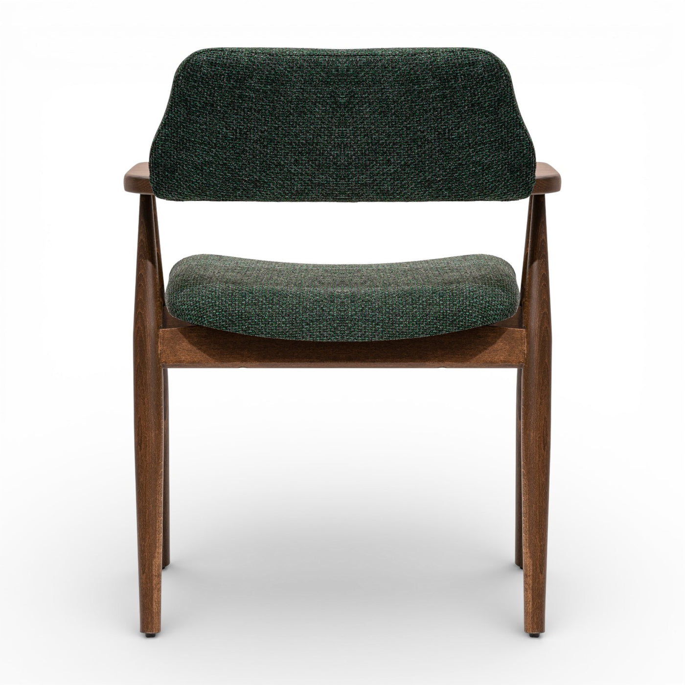 AREZZO Transitional Dining Chair Performance Fabric Upholstery Curved Design Solid Wood Frame