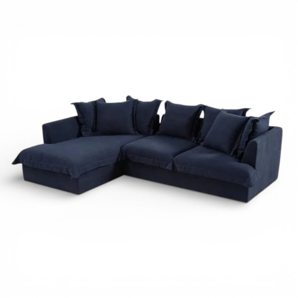 BEAUMONT 100% Premium Linen Upholstered Sectional Sofa with Plush Down Cushions main image