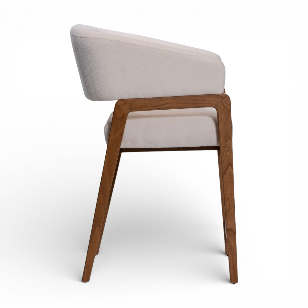 ENZO Counter Stool Modern Barrel-Style Upholstered Performance Fabric with A-Frame Legs main image