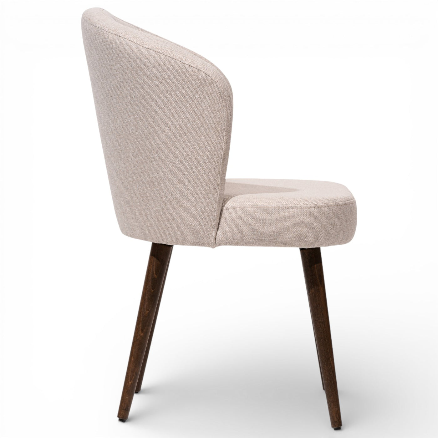 LYDIA Set of 2 Modern Upholstered Dining Chairs Barrel Back Design Performance Fabric