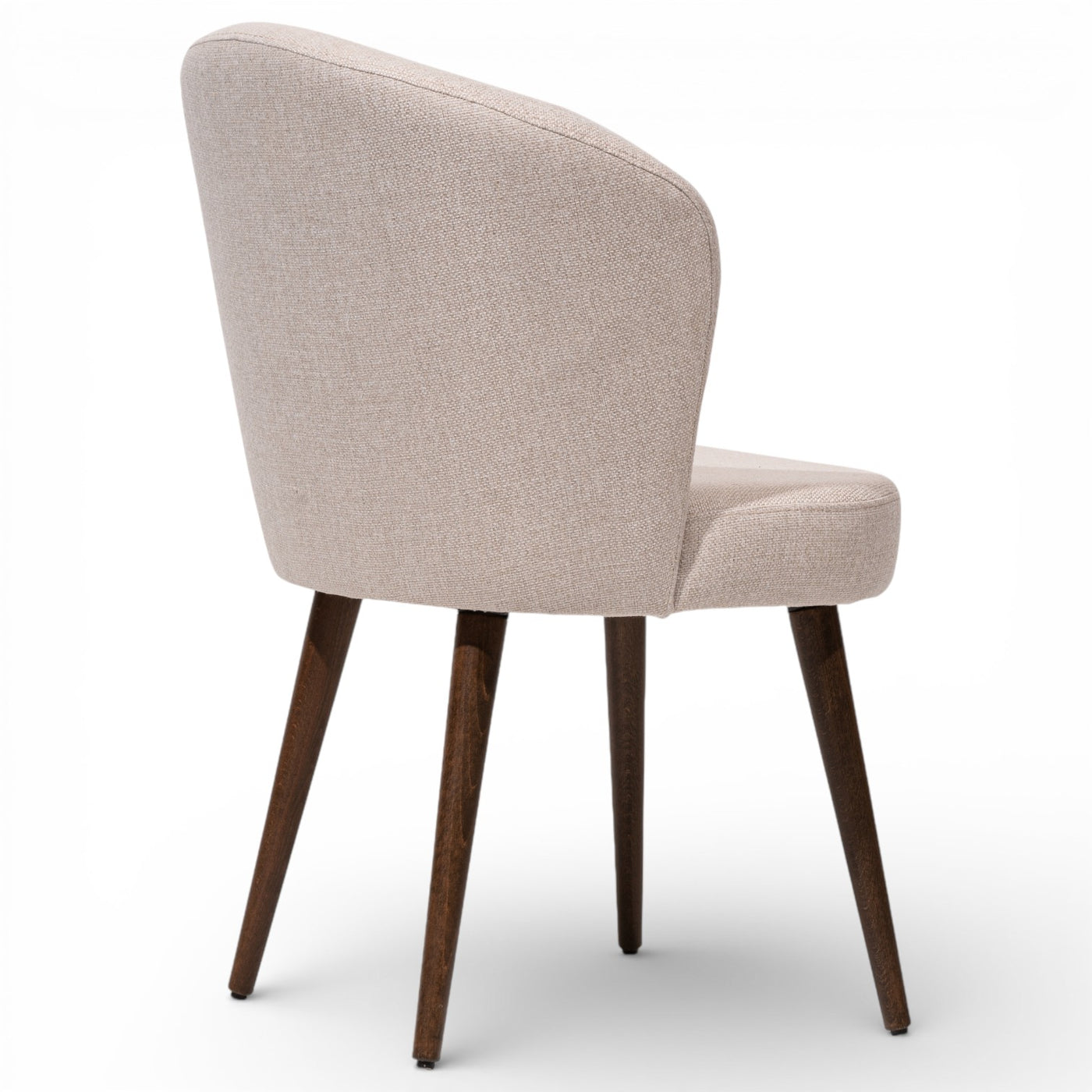LYDIA Set of 2 Modern Upholstered Dining Chairs Barrel Back Design Performance Fabric