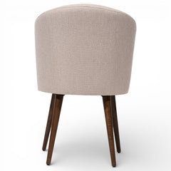 LYDIA Set of 2 Modern Upholstered Dining Chairs Barrel Back Design Performance Fabric