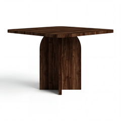 OZANA Modern Walnut Dining Table – Contemporary Rectangular Pedestal Dining Table for Dining Room