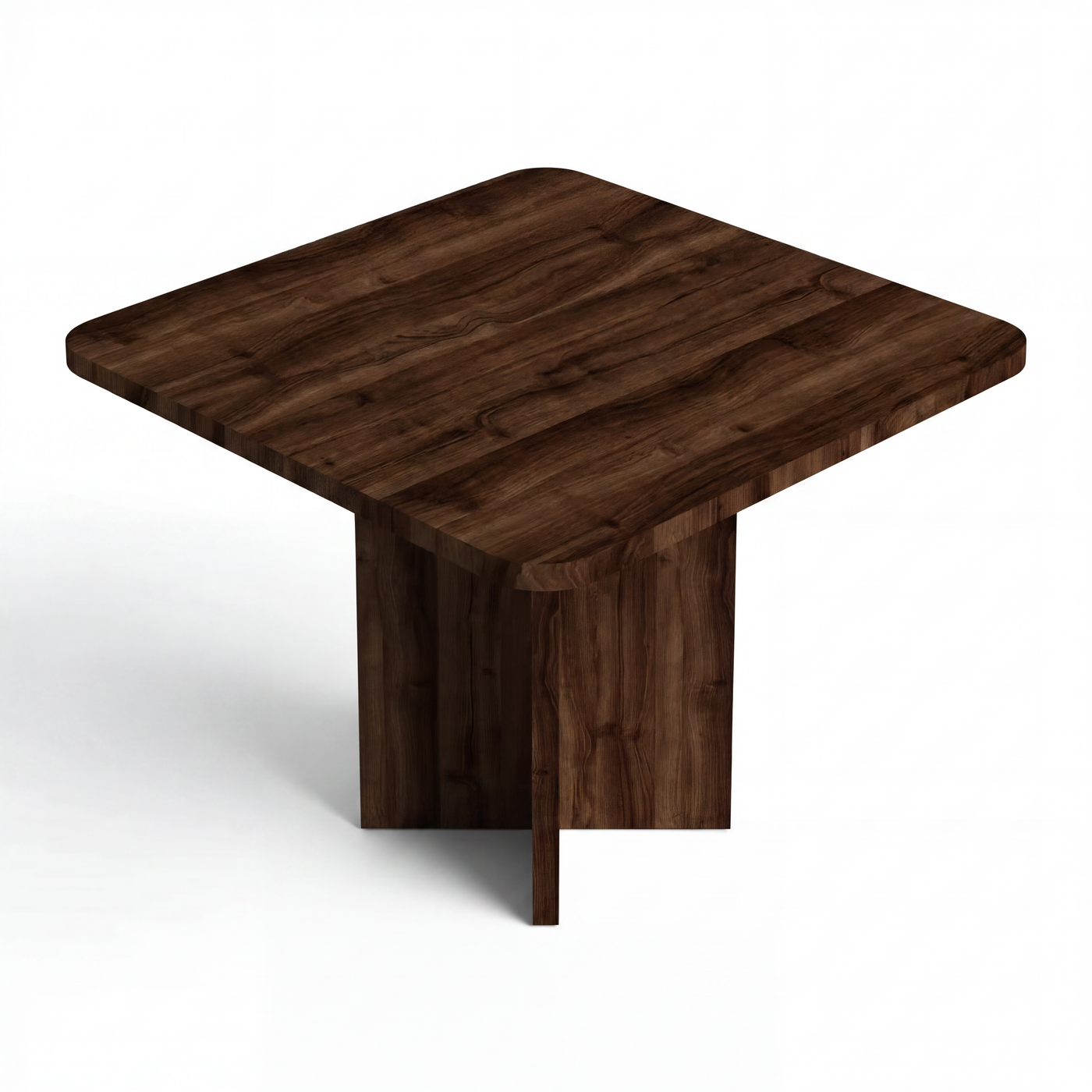 OZANA Modern Walnut Dining Table – Contemporary Rectangular Pedestal Dining Table for Dining Room