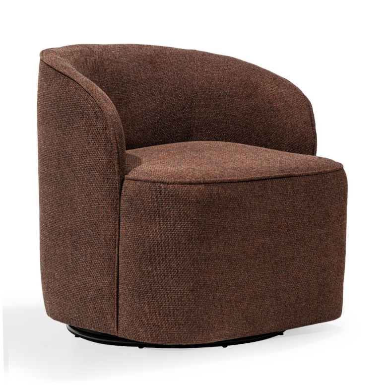 RENO Swivel Accent Chair Modern Organic Design with Comfortable Upholstered Seat 360° Swivel Base main image
