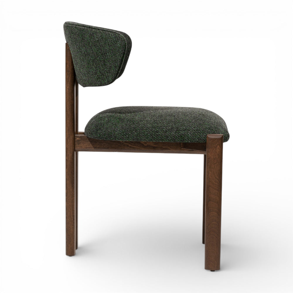 SEGURA Set of 2 Modern Armless Upholstered Dining Chairs Solid Wood Frame with Performance Fabric main image