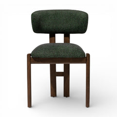 SEGURA Set of 2 Modern Armless Upholstered Dining Chairs Solid Wood Frame with Performance Fabric