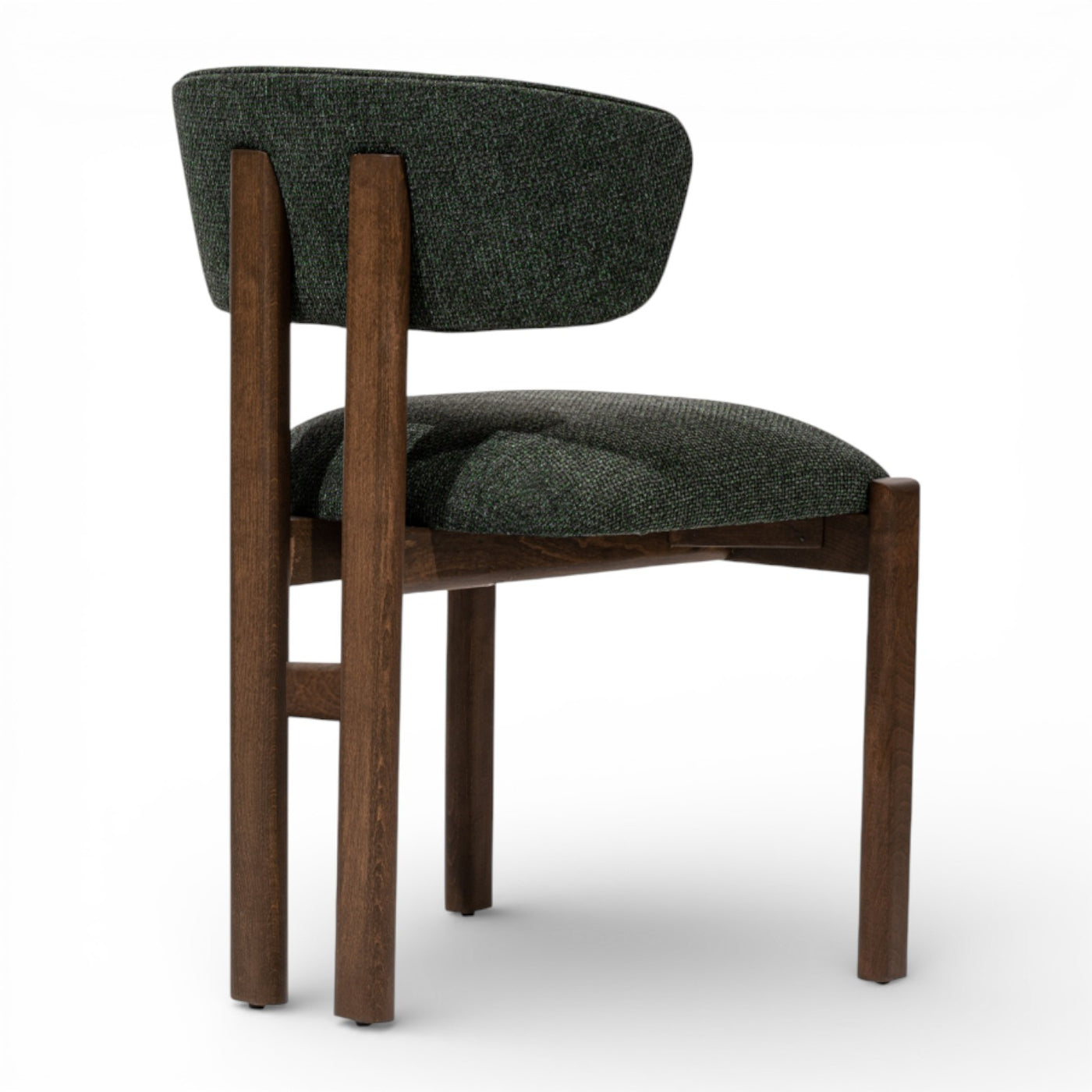 SEGURA Set of 2 Modern Armless Upholstered Dining Chairs Solid Wood Frame with Performance Fabric