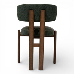 SEGURA Set of 2 Modern Armless Upholstered Dining Chairs Solid Wood Frame with Performance Fabric