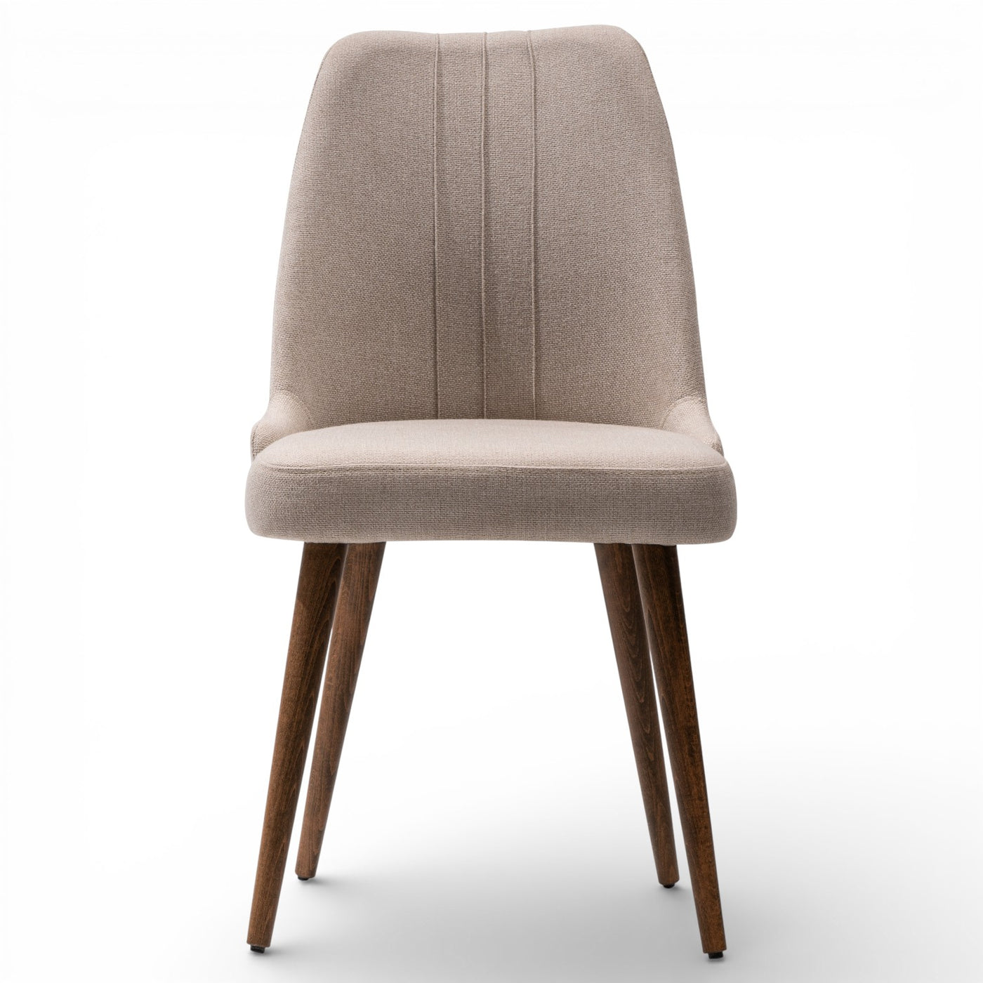 STILL Set of 2 Mid-Century Modern Dining Chairs Performance Fabric with Tapered Wood Legs