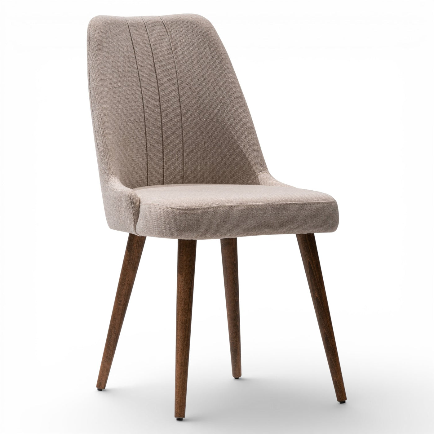 STILL Set of 2 Mid-Century Modern Dining Chairs Performance Fabric with Tapered Wood Legs