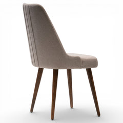 STILL Set of 2 Mid-Century Modern Dining Chairs Performance Fabric with Tapered Wood Legs
