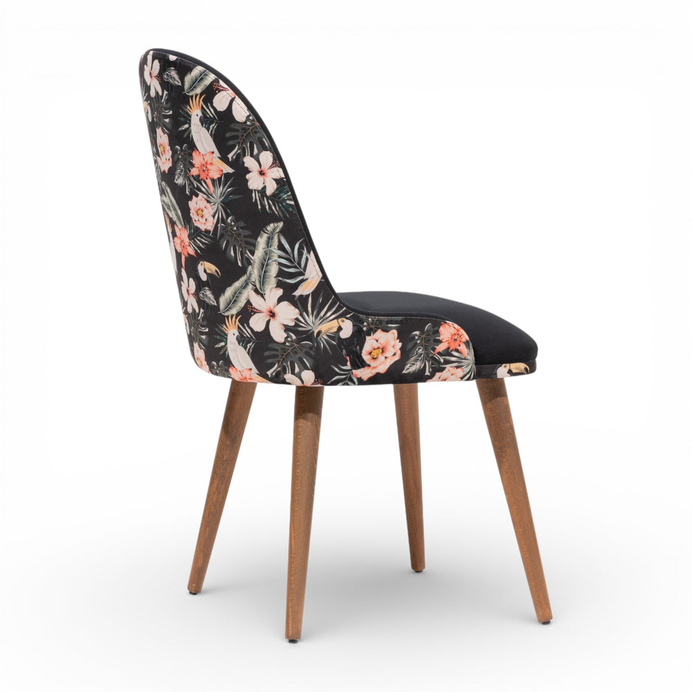 TROPICA Set of 2 Upholstered Dining Chairs High Back Design Performance Fabric main image