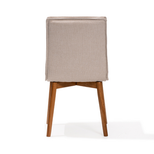 TURA Dining Chair (Set of 2) Minimalist Modern Linen-Blend Upholstered Chair with French Seam