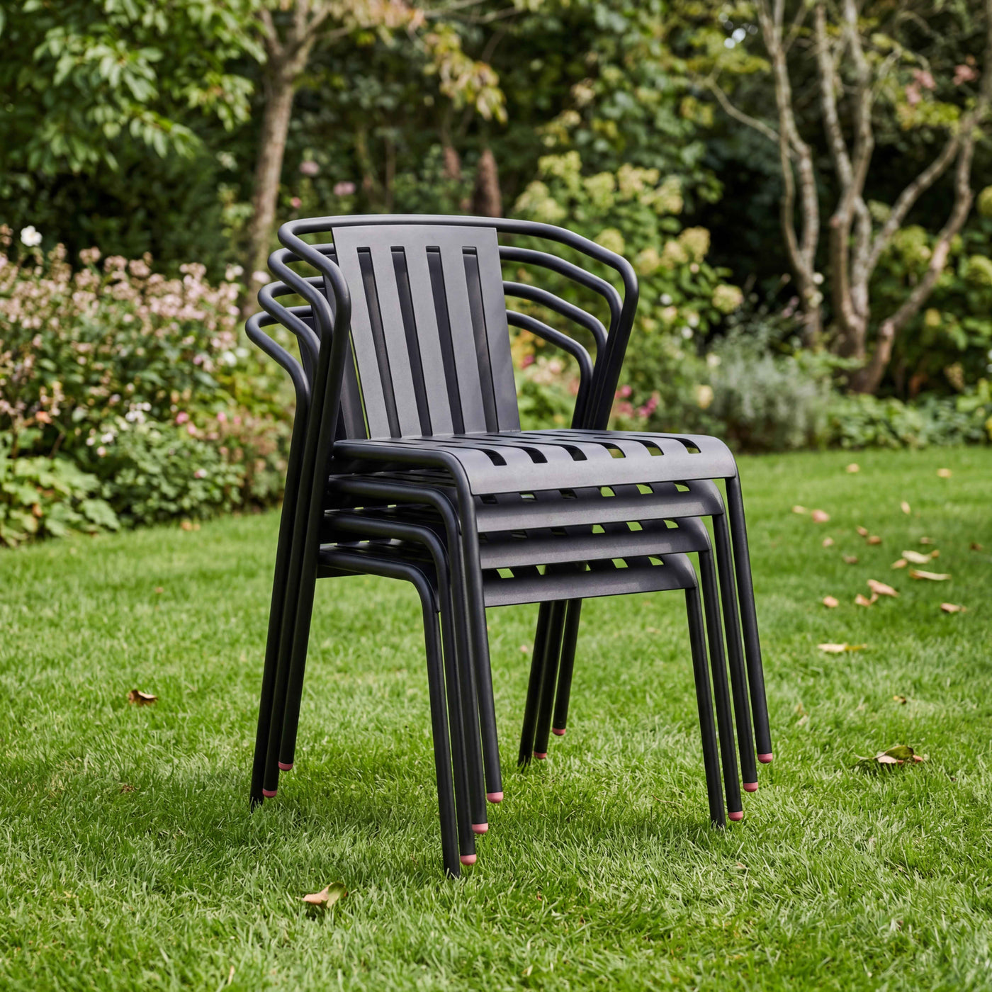 ALTO PARI Premium All-Weather Outdoor Stacking Dining chair (Set of 2) (Jet Black)
