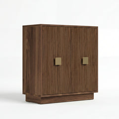 CONRAD Modern Walnut Fluted Sideboard Cabinet – Contemporary Storage Console with Ribbed Doors