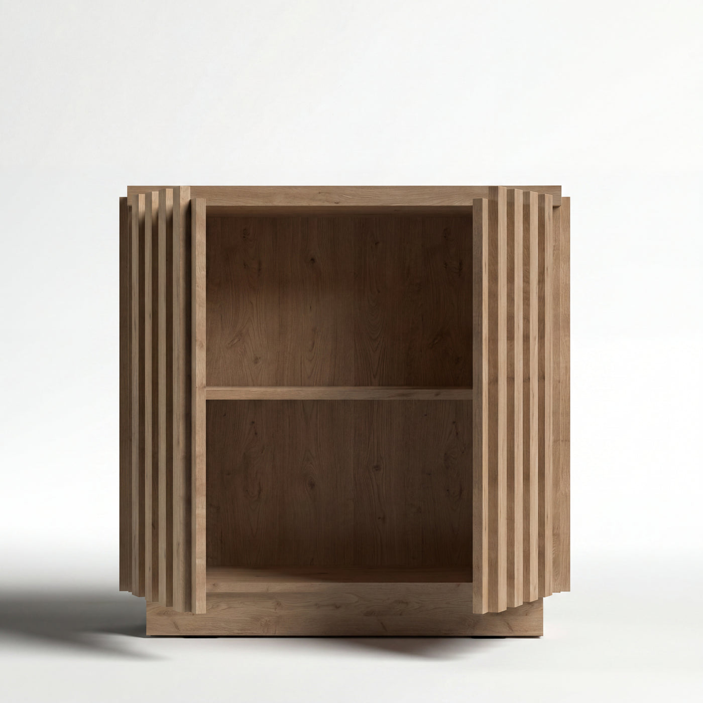 PIETRA Modern Wood Slatted Sideboard Cabinet – Contemporary Storage Console for Living Room & Dining Room