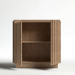 PIETRA Modern Wood Slatted Sideboard Cabinet – Contemporary Storage Console for Living Room & Dining Room