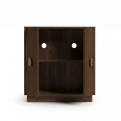CONRAD Modern Walnut Fluted Sideboard Cabinet – Contemporary Storage Console with Ribbed Doors