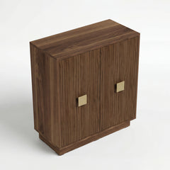 CONRAD Modern Walnut Fluted Sideboard Cabinet – Contemporary Storage Console with Ribbed Doors