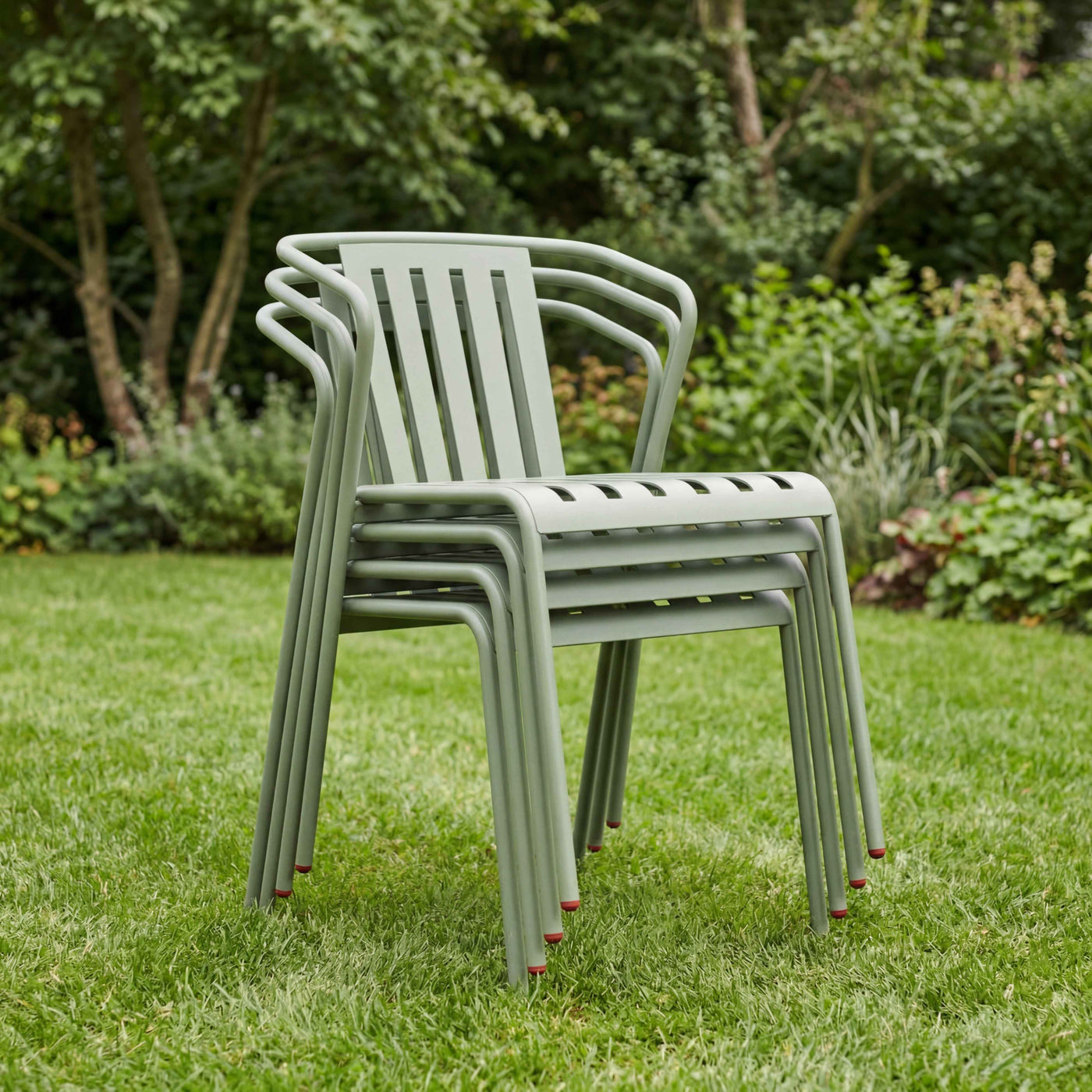 ALTO PARI Premium All-Weather Outdoor Stacking Dining chair (Set of 2) (Pale Green)