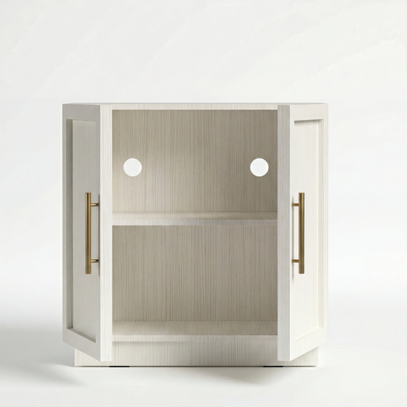 BIANCO Modern Wood Storage Cabinet with Panel Doors – Contemporary Sideboard for Living Room & Dining Room