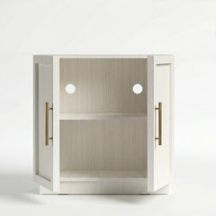 BIANCO Modern Wood Storage Cabinet with Panel Doors – Contemporary Sideboard for Living Room & Dining Room