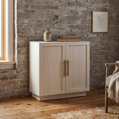 BIANCO Modern Wood Storage Cabinet with Panel Doors – Contemporary Sideboard for Living Room & Dining Room