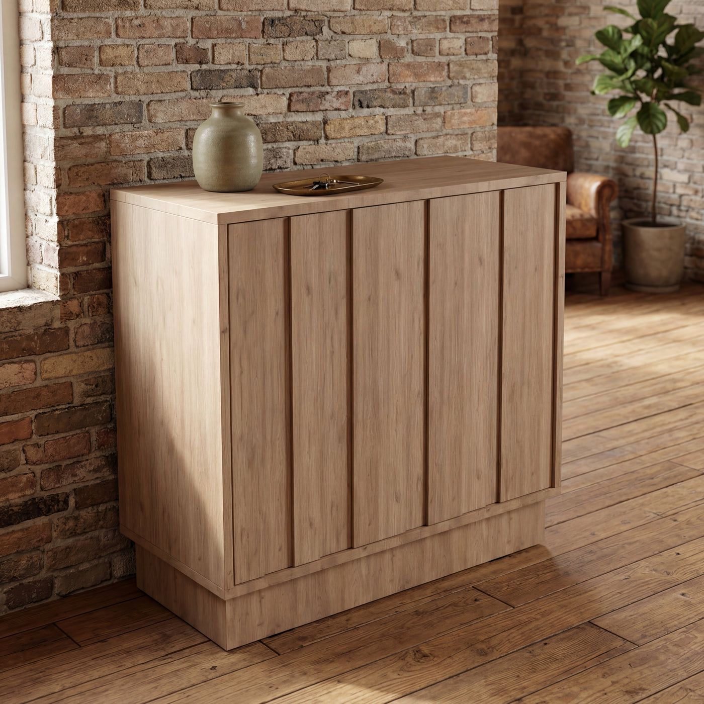 GULES Modern Wood Sideboard Cabinet – Contemporary Storage Console for Living Room & Dining Room