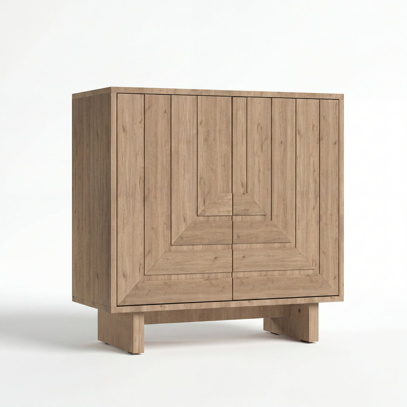 MURATTA Modern Geometric Wood Sideboard Cabinet – Contemporary Storage Console for Living Room & Dining Room