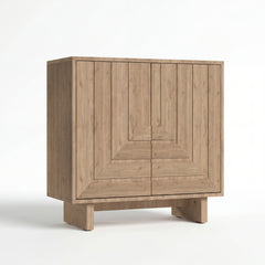 MURATTA Modern Geometric Wood Sideboard Cabinet – Contemporary Storage Console for Living Room & Dining Room
